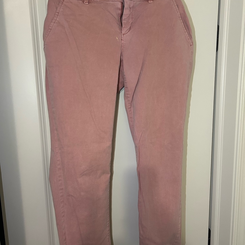 LOFT Pink Ankle Cropped Pants